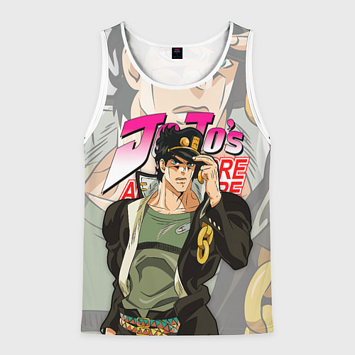 Мужская майка без рукавов JOJO BIZARRE ADVENTURE ДЖОДЖО / 3D-Белый – фото 1