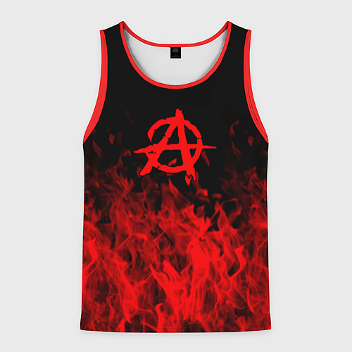 Мужская майка без рукавов Гражданская оборона пламя / 3D-Красный – фото 1