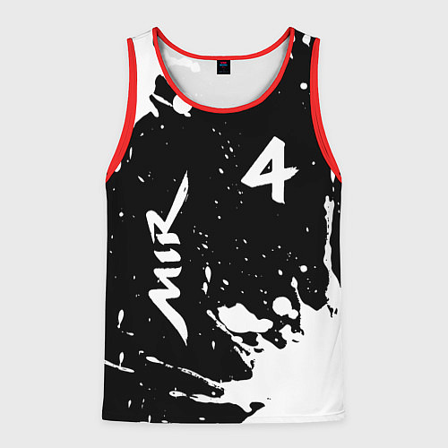 Мужская майка без рукавов МИР4 Краска / 3D-Красный – фото 1