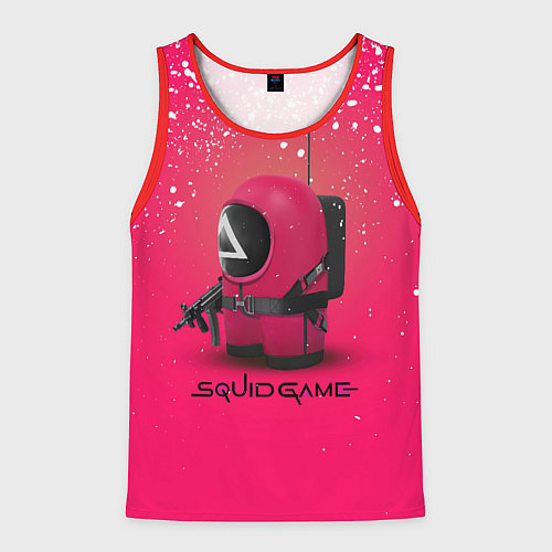 Мужская майка без рукавов Among Us x Squid Game / 3D-Красный – фото 1