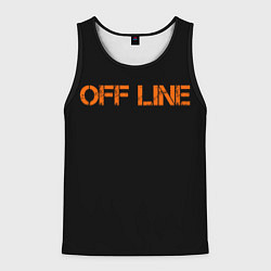 Майка-безрукавка мужская Офлайнoffline, цвет: 3D-черный