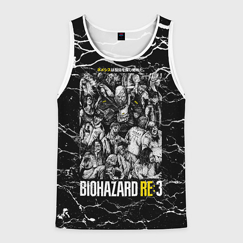 Мужская майка без рукавов Biohazard re3 / 3D-Белый – фото 1