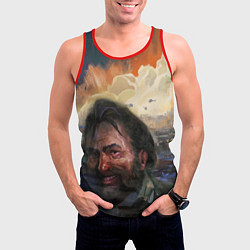 Майка-безрукавка мужская Disco Elysium Harrier Du Bois, цвет: 3D-красный — фото 2