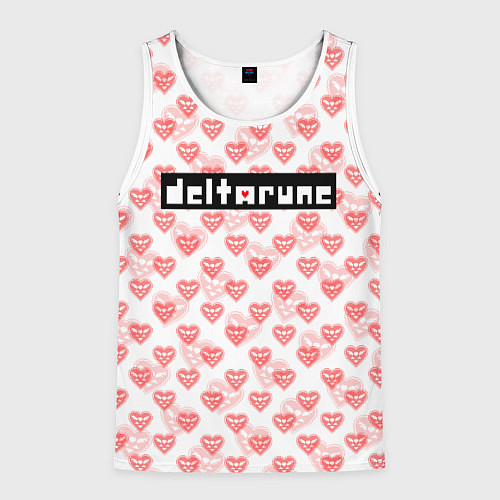 Мужская майка без рукавов DELTARUNE PATTERN LOGO / 3D-Белый – фото 1