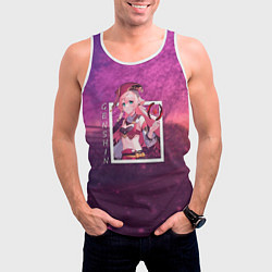 Майка-безрукавка мужская Янь Фэй Yanfei, Genshin Impact Геншин импакт, цвет: 3D-белый — фото 2