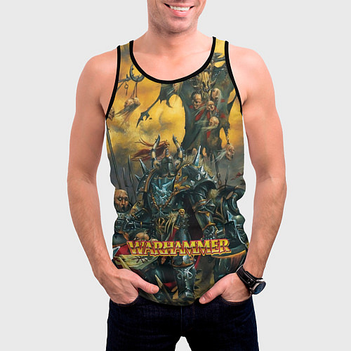 Мужская майка без рукавов Warhammer old battle / 3D-Черный – фото 3