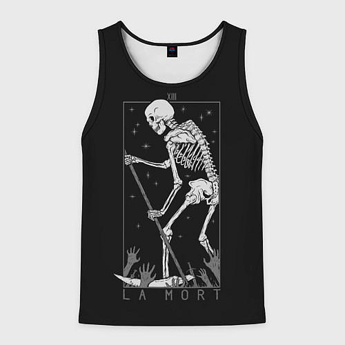 Мужская майка без рукавов Жнец La Mort / 3D-Черный – фото 1