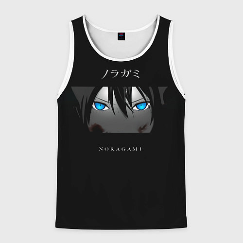 Мужская майка без рукавов Взгляд Ято Noragami / 3D-Белый – фото 1