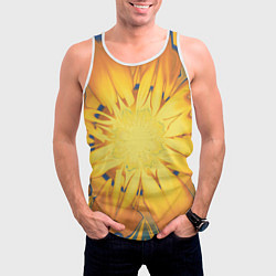 Майка-безрукавка мужская Солнечный цветок Абстракция 535-332-32, цвет: 3D-белый — фото 2