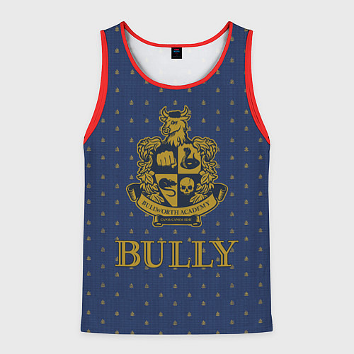 Мужская майка без рукавов Bully хулиган / 3D-Красный – фото 1
