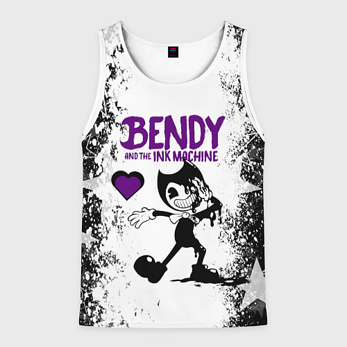 Мужская майка без рукавов HEART BENDY AND THE INK MACHINE / 3D-Белый – фото 1