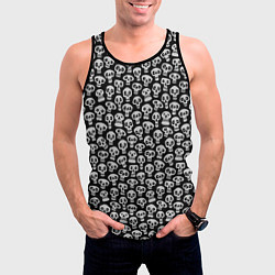 Майка-безрукавка мужская Funny skulls, цвет: 3D-черный — фото 2