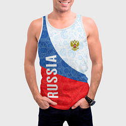 Майка-безрукавка мужская RUSSIA SPORT STYLE РОССИЯ СПОРТИВНЫЙ СТИЛЬ, цвет: 3D-белый — фото 2
