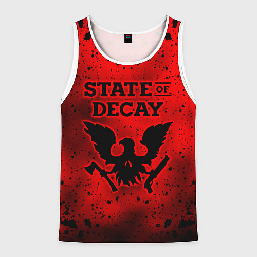 Мужская майка без рукавов State of Decay Зомби Апокалипсис / 3D-Белый – фото 1
