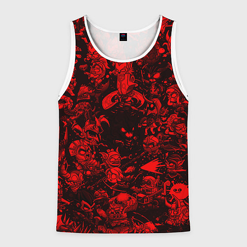 Мужская майка без рукавов DOTA 2 HEROES RED PATTERN ДОТА 2 / 3D-Белый – фото 1