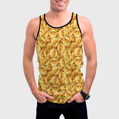 Мужская майка без рукавов Эфириум Ethereum / 3D-Черный – фото 3