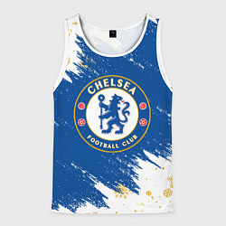 Мужская майка без рукавов НОВОГОДНИЙ ЧЕЛСИ, CHELSEA НОВЫЙ ГОД