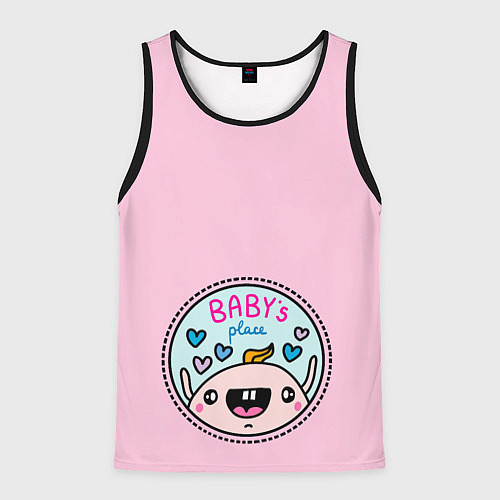 Мужская майка без рукавов Babys place / 3D-Черный – фото 1