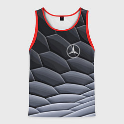 Майка-безрукавка мужская Mercedes Benz pattern, цвет: 3D-красный