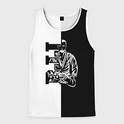 Майка-безрукавка мужская BJJ, цвет: 3D-белый