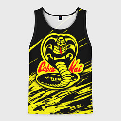 Майка-безрукавка мужская Кобра Кай логотип, цвет: 3D-черный