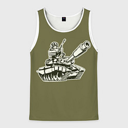 Мужская майка без рукавов Танкота оливковый