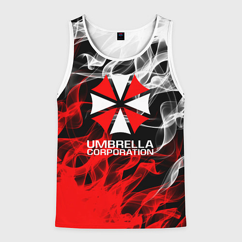 Мужская майка без рукавов Umbrella Corporation Fire / 3D-Белый – фото 1