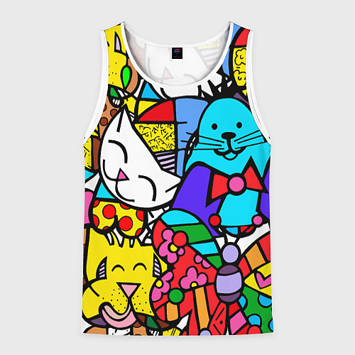 Мужская майка без рукавов Ромеро Бритто Настоящие лучшие друзья / 3D-Белый – фото 1