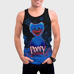 Майка-безрукавка мужская Poppy Playtime хоррор, цвет: 3D-черный — фото 2
