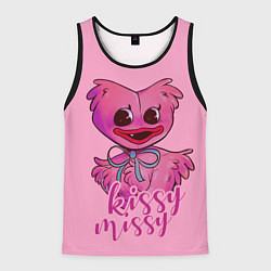 Майка-безрукавка мужская Pink Kissy Missy, цвет: 3D-черный