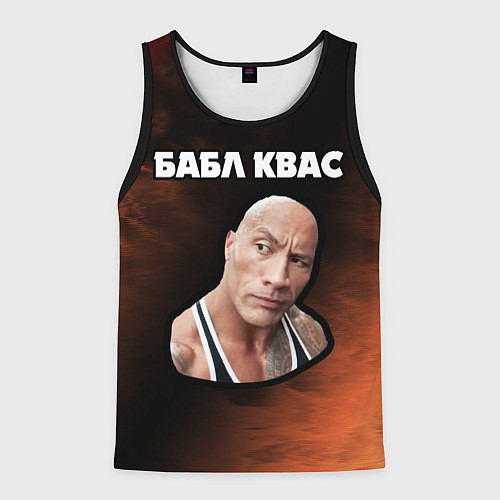 Мужская майка без рукавов BUBBLE KVASS - СКАЛА Пламя / 3D-Черный – фото 1