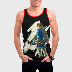 Майка-безрукавка мужская Линк с луком, цвет: 3D-красный — фото 2