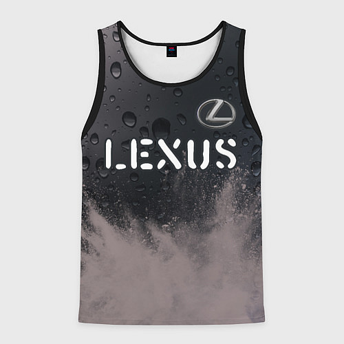 Мужская майка без рукавов LEXUS Lexus - Краски / 3D-Черный – фото 1