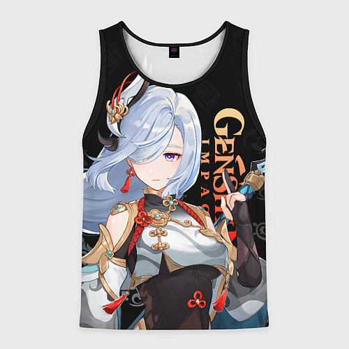 Мужская майка без рукавов Genshin Impact Шэнь Хэ / 3D-Черный – фото 1