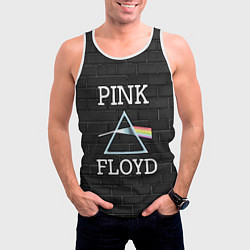 Майка-безрукавка мужская PINK FLOYD LOGO - ПИНК ФЛОЙД ЛОГОТИП, цвет: 3D-белый — фото 2