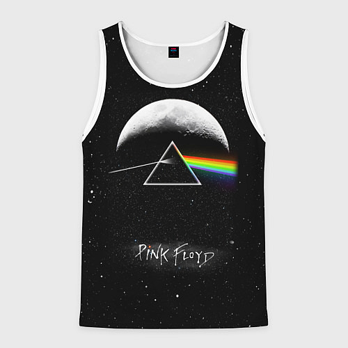 Мужская майка без рукавов PINK FLOYD LOGO ПИНК ФЛОЙД ЗВЕЗДЫ / 3D-Белый – фото 1