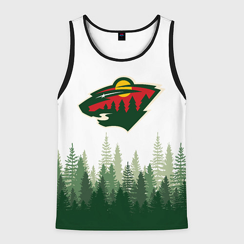 Мужская майка без рукавов Minnesota Wild, Миннесота Уайлд Лес / 3D-Черный – фото 1