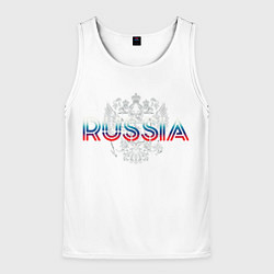 Майка-безрукавка мужская Russia Sport Team, цвет: 3D-белый