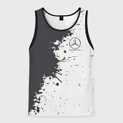 Майка-безрукавка мужская Mercedes-Benz Клякса, цвет: 3D-черный