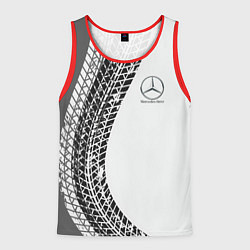 Майка-безрукавка мужская Mercedes-Benz дрифт, цвет: 3D-красный
