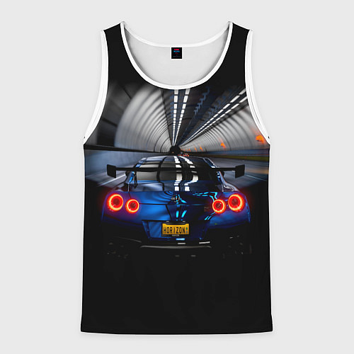 Мужская майка без рукавов Форза Хорайзен Гонки Forza GTR Nissan / 3D-Белый – фото 1