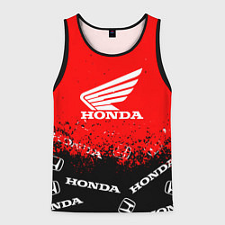 Майка-безрукавка мужская Honda sport брызги, цвет: 3D-черный