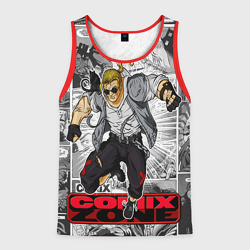 Мужская майка без рукавов Gray comix / 3D-Красный – фото 1