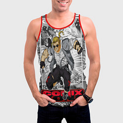 Майка-безрукавка мужская Gray comix, цвет: 3D-красный — фото 2
