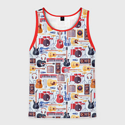 Майка-безрукавка мужская Рок Музыкант, цвет: 3D-красный
