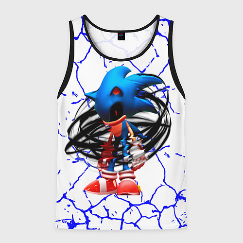 Мужская майка без рукавов СОНИК EXE ТЕМНЫЙ СОНИК / 3D-Черный – фото 1