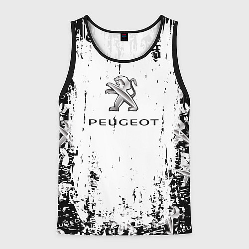 Мужская майка без рукавов Peugeot паттерн львов / 3D-Черный – фото 1