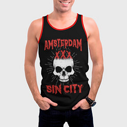 Майка-безрукавка мужская AMSTERDAM Амстердам, цвет: 3D-красный — фото 2