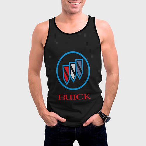 Мужская майка без рукавов Buick Emblem Logo / 3D-Черный – фото 3