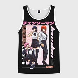 Майка-безрукавка мужская Человек бензопила лучшие девочки макима пауэр резе, цвет: 3D-белый